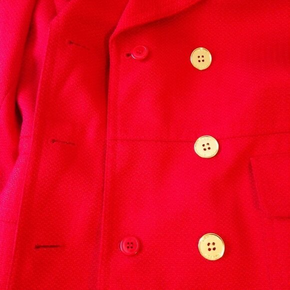 Tahari Red Blazer Women Size 14 Petite Preppy Holiday Career Festive - Picture 6 of 9